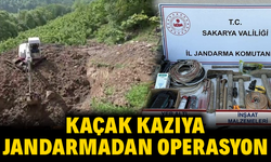 Kaçak kazıya jandarmadan suçüstü operasyon