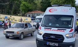 Kontrolden çıkan motosiklet devrildi