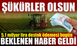 Şükürler olsun! Beklenen haber geldi... 5,1 milyar lira destek ödemesi bugün hesaplarda