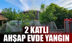 2 katlı ahşap evde yangın çıktı