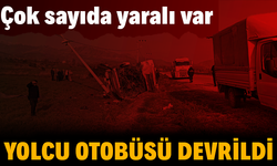 Yolcu otobüsü devrildi: Çok sayıda yaralı var