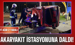 Kocaeli'de Feci Kaza: Otomobil Akaryakıt İstasyonuna Girdi, Takla Attı! 1’i Ağır 2 Yaralı