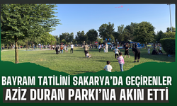 Bayram tatilini Sakarya'da geçirenler Aziz Duran Parkı'na akın etti