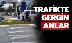 Serdivan’da trafikte gergin anlar