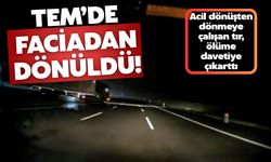 U dönüşü yapan Tır, trafiği tehlikeye attı
