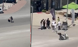 Sokak ortasında kadına şiddet!