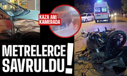 Sakarya'da Motosiklet Sürücüsü Metrelerce Havaya Fırladı