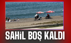 Karasu'da sahil boş kaldı