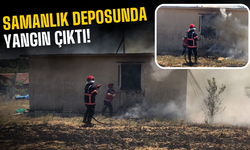 Samanlık deposunda yangın çıktı!
