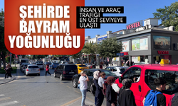 Şehirde bayram yoğunluğu