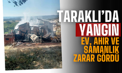 Taraklı'da yangın ev, ahır ve samanlığa zarar verdi
