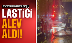 TEM Otoyolu'nda Tır Lastikleri Alev Aldı
