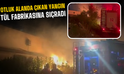 Faciadan dönüldü! Otluk alanda çıkan yangın tül fabrikasına sıçradı