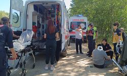 Motosiklet Yoldaki Çukura Girdi, Sürücü Kontrolü Kaybetti