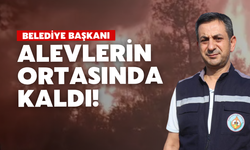 Yangında Korku Dolu Anlar: Belediye Başkanı Alevlerin Ortasında Kaldı