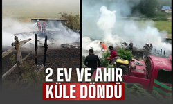 2 Ev ve 1 Ahır Kül Oldu