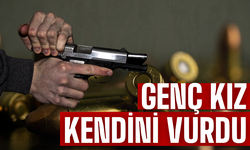Genç kız yanlışlıkla kendini vurdu!