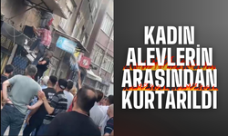 Panik Dolu Anlar: Kadın Alevlerin Arasında Kaldı!