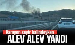 Kuzey Marmara Otoyolu’nda Kamyon Alev Aldı