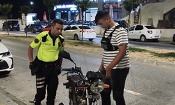 Komşu ilde motosikletliye uyarı