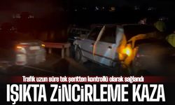Ferizli'de zincirleme kaza! 3 araç...