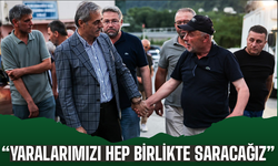 Başkan Yusuf Alemdar’dan yangın bölgesine ziyaret: “Yaralarımızı hep birlikte saracağız”