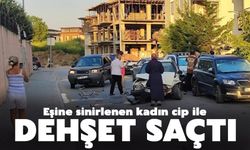 Eşine sinirlenen kadın d*hşet saçtı!