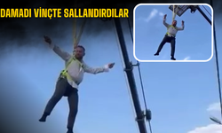 Damadı vinçte sallandırdılar