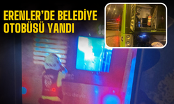 Erenler’de Belediye Otobüsünde Yangın