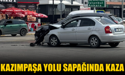 Kazımpaşa Yolu Sapağında Maddi Hasarlı Trafik Kazası
