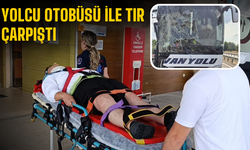 Yolcu otobüsü ile tır çarpıştı