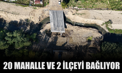 2 İlçe ve 20 Mahalleyi Bağlayan Yeniorman Köprüsü Yükseliyor
