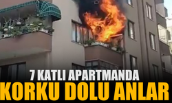 7 katlı apartmanda korku dolu anlar