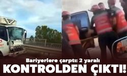 Akyazı’da kamyonet bariyerlere çarptı: 2 yaralı