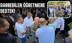 Darbedilen öğretmen için destek açıklaması yapıldı