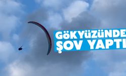 Yamaç paraşütünde görsel şov!