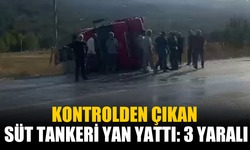Sakarya Akyazı’da Süt Tankeri Yan Yattı: 3 Yaralı