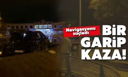 Adapazarı’nda alkollü sürücü süs havuzuna girdi