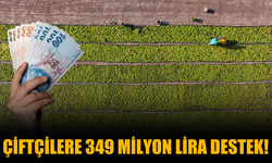 Çiftçilere 349 milyon lira destek!