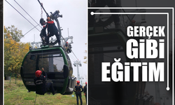 Kartepe Teleferik’te Nefes Kesen Kurtarma Tatbikatı