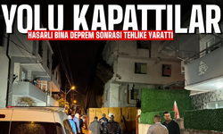 Sakarya’da hasarlı bina korkuttu: Yolu kapattılar