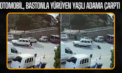 Otomobil, bastonla yürüyen yaşlı adama çarptı