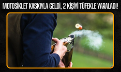 Motosiklet kaskıyla geldi, 2 kişiyi tüfekle yaraladı!
