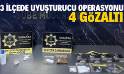 3 ilçede uyuşturucu operasyonu: 4 gözaltı