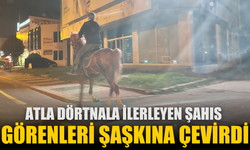 Adapazarı’nda Atla Dörtnala İlerleyen Şahıs Görenleri Şaşkına Çevirdi