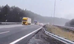 TEM’in Bolu geçişinde kar başladı!