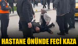 Hastane önünde feci kaza
