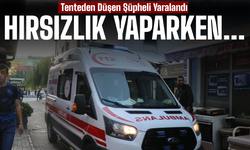 Hırsızlıklık yaparken düşüp yaralandı