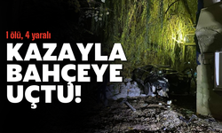 2 otomobil bariyerleri aşarak bahçeye uçtu: 1 ölü, 4 yaralı