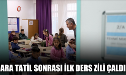 Okullarda ara tatil sonrası ilk ders zili çaldı